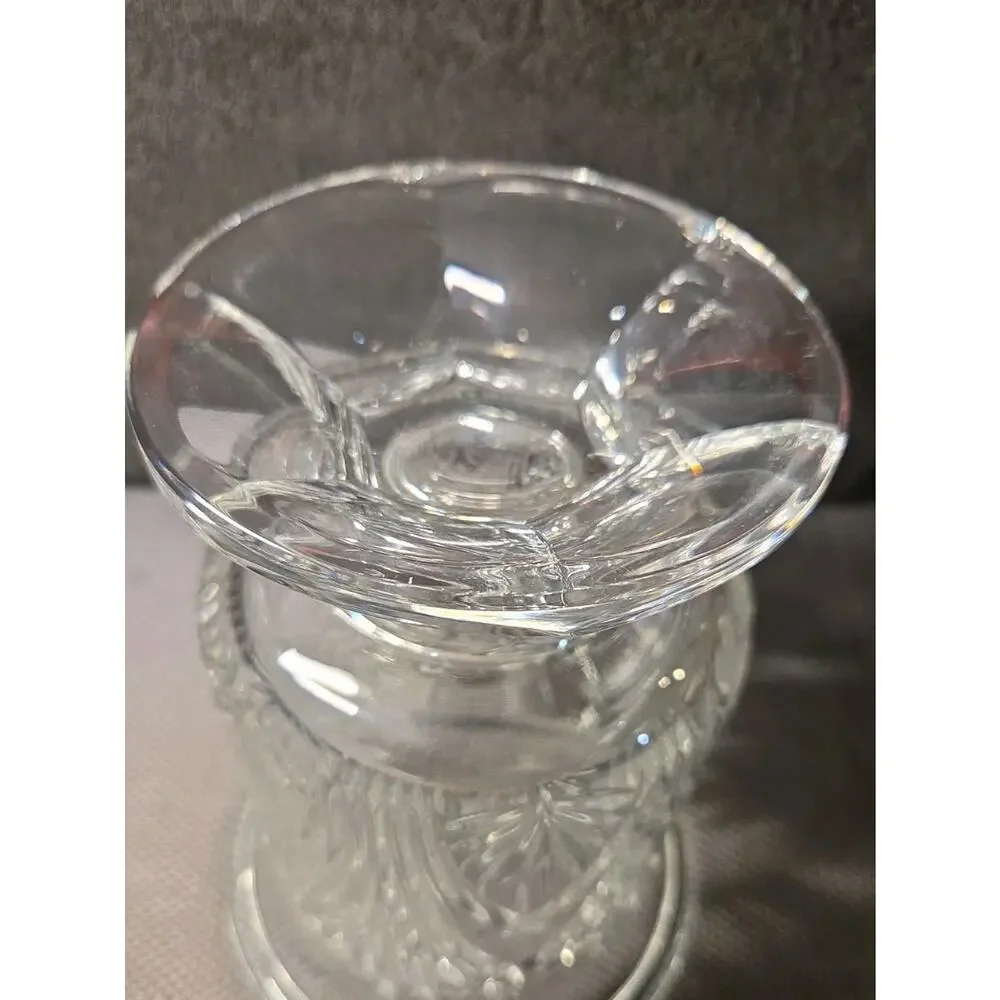 Royal Limited pedestal vase 24% lead crystal Czech Republic 8 In Tall 6 In Diame